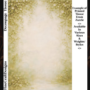 Ethereal Botanical Background FH7 Decoupage Tissue Paper