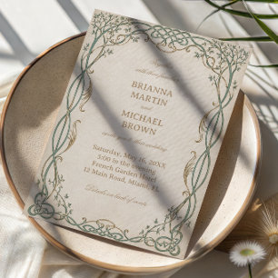 Ethereal Botanical Filigree Celtic Invitation