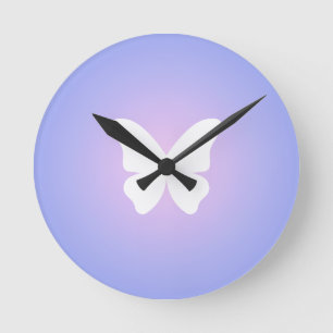 Ethereal Butterfly Glow Round Clock