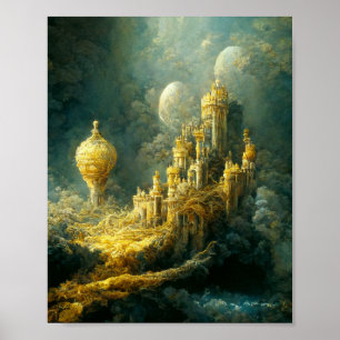 Ethereal Castle 5 Fantasy Art Poster
