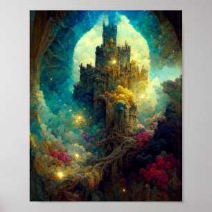 Ethereal Castle 7 Fantasy Art Poster