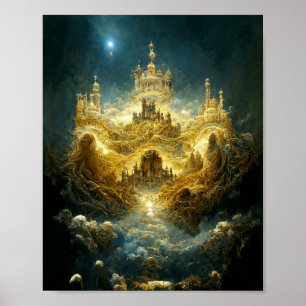 Ethereal Castle Fantasy Art Poster