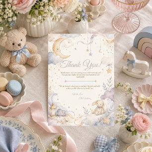 Ethereal Celestial Baby Shower Thank You Card