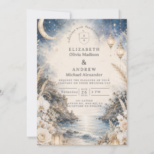 Ethereal Celestial Beach Wedding Invitation