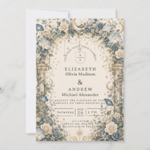 Ethereal Celestial Garden Wedding Invitation