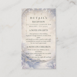 Ethereal Celestial Winter Wedding Enclosure Card