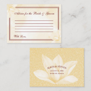 Ethereal Champagne Magnolia , Wedding Advice Card
