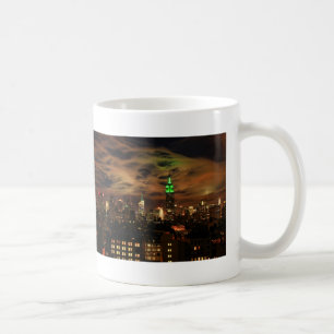 Ethereal Clouds: NYC Skyline, ESB Black and White Coffee Mug