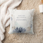 Ethereal Coastal Coral Seashell Couple Cushion<br><div class="desc">This romantic couples throw pillow,  features an ethereal coastal design vibe,  with soft coral branches and seashells,  evoking the calm of ocean air and quiet moments shared. A perfect couples wedding or newlyweds pillow with a cottage,  lake house,  or beach front house vibe.</div>