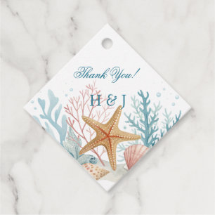 Ethereal Coastal Romance Wedding Favour Tags