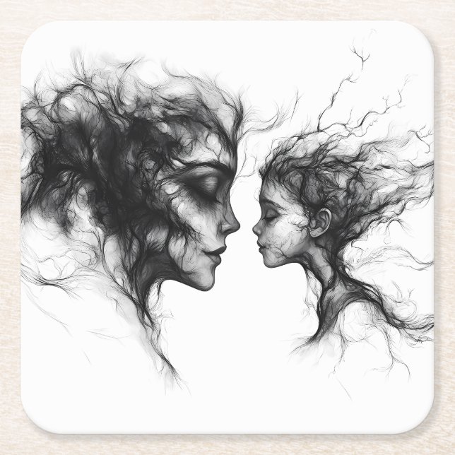 “Ethereal Connection” Paper Coaster  (Front)