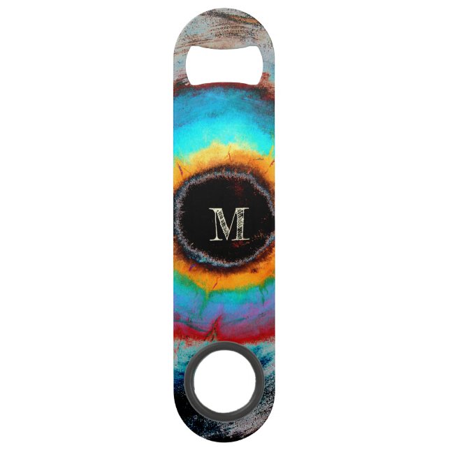Ethereal Cosmic Eye Monogram Vibrant Abstract Art (Front)