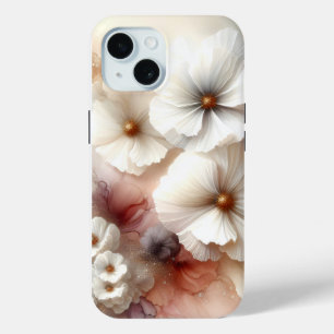 Ethereal Cosmos Flowers iPhone 15 Case