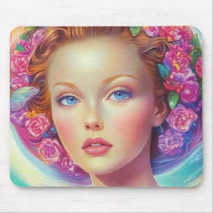 Ethereal Crown Portrait Mouse Mat