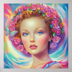 Ethereal Crown Portrait  Poster