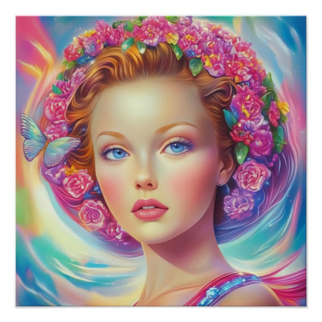 Ethereal Crown Portrait  Poster (Front)