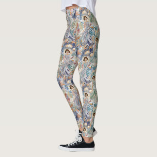 Ethereal Dance Dreamy Feminine Watercolor Pattern Leggings