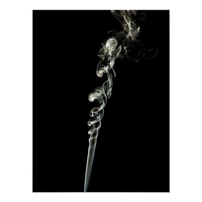 Ethereal Dance of Incense Smoke Poster (Front)