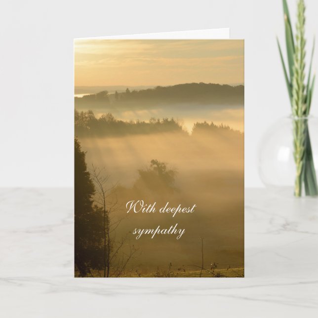 Ethereal dawn landscape sympathy card (Front)