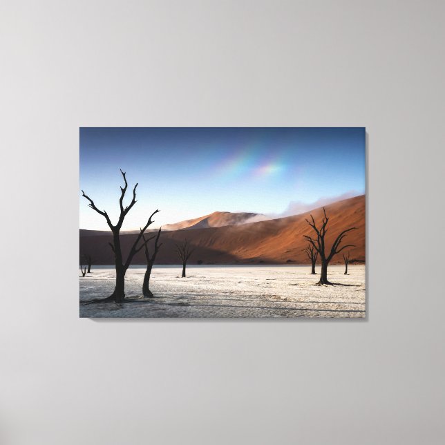 Ethereal Deadvlei Namibia - Hyper-Realistic Desert Canvas Print (Front)