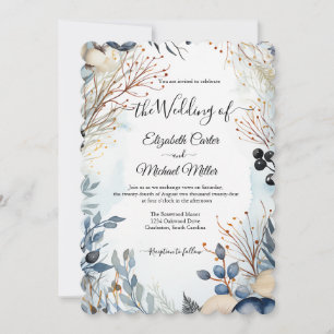 Ethereal Delicate Watercolor Serene Foliage   Invitation