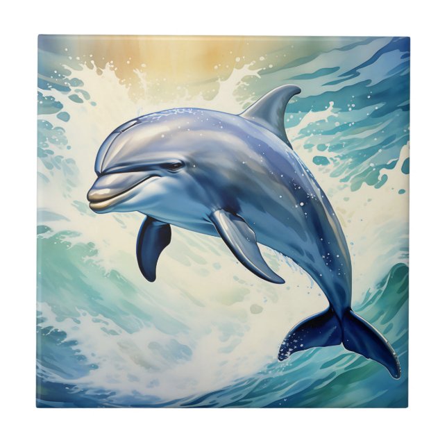 Ethereal Dolphin Marine Tile (Front)