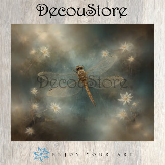 Ethereal Dragonfly – Dreamlike Fantasy Decoupage Tissue Paper