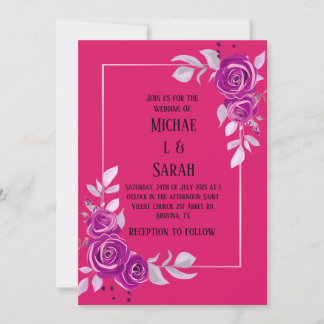 Ethereal Dusty Rose Floral Clipart Invitation