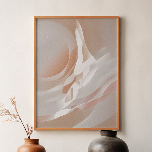 "Ethereal Dynamics"   Earthy Tones Abstract Art Poster