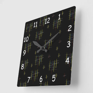 Ethereal Echoes Square Wall Clock