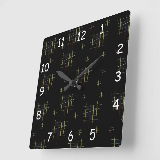 Ethereal Echoes  Square Wall Clock (Angle)
