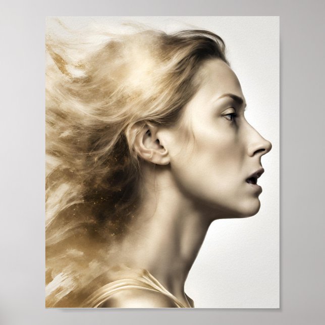 Ethereal Elegance: A Portrait of Emotion Poster (Front)