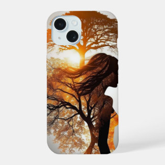 Ethereal Elegance: AI-Designed Beautiful Woman iPhone 15 Case