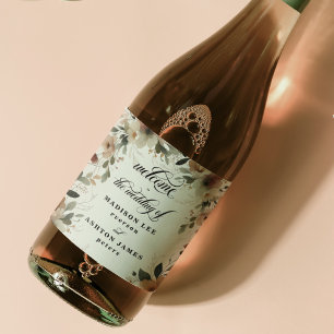 Ethereal Elegance Cottagecore Wedding Welcome Wine Label