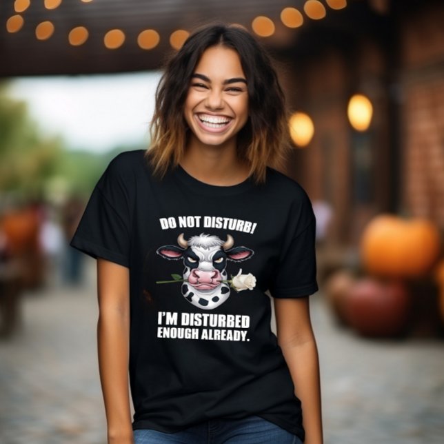 Ethereal Elegance: Cow Holding Rose T-Shirt (Creator Uploaded)
