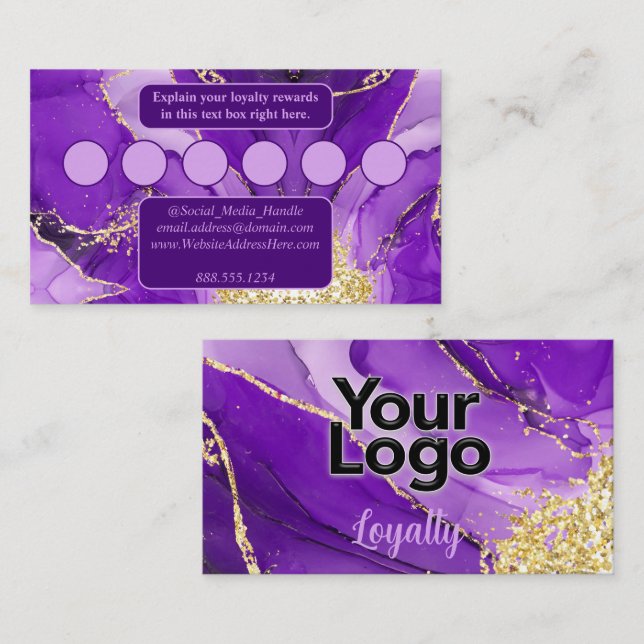 Ethereal Elegance: Purple Geode-Inspired Enclosure Card (Front/Back)