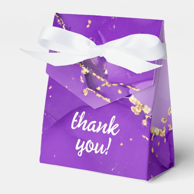 Ethereal Elegance: Purple Geode-Inspired Wedding Favour Box (Front Side)