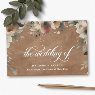 Ethereal Elegance Terracotta Cottagecore Wedding Guest Book