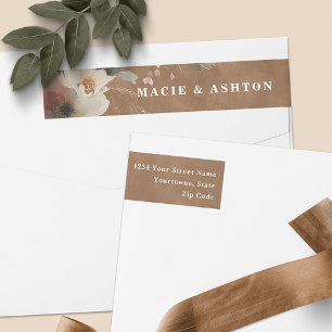 Ethereal Elegance Terracotta Cottagecore Wedding Wrap Around Label