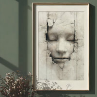 Ethereal Embrace: The Face Within the Wall