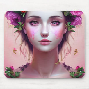 Ethereal Enchanted Fairytale Beautiful Woman Mouse Mat