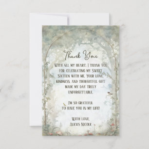 Ethereal Enchanted Forest Thank You Card