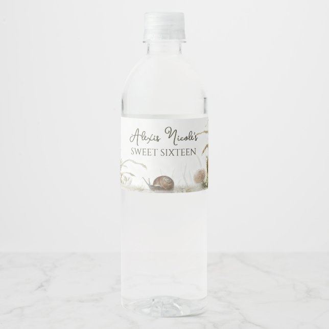 Ethereal Enchanted Forest Water Bottle Label (Front)