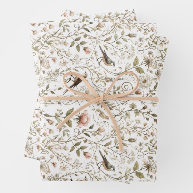 Ethereal Enchanted Forest Wrapping Paper Sheet (In situ)