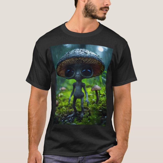 Ethereal Encounter: Grey Alien Eyes Tee" T-Shirt (Front)
