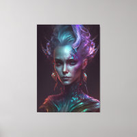 Ethereal Enigma: A Phantasmal Iridescent Woman
