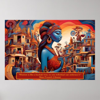 Ethereal Essence: African Dreams Portrait  Poster