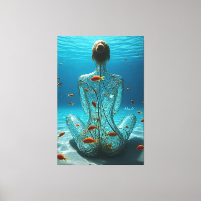 Ethereal Expressions: Women in Abstract" Canvas Print (Front)