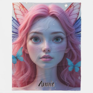 Ethereal Fairy Girl: Fleece Blanket