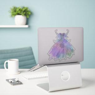 Ethereal Fairy Gown Rainbow Ombre Pastel Sheen